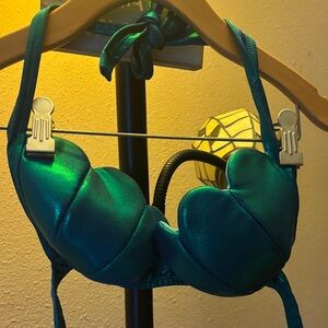 J. Valentine Metallic Teal Mermaid 🧜‍♀️ Bikini Top